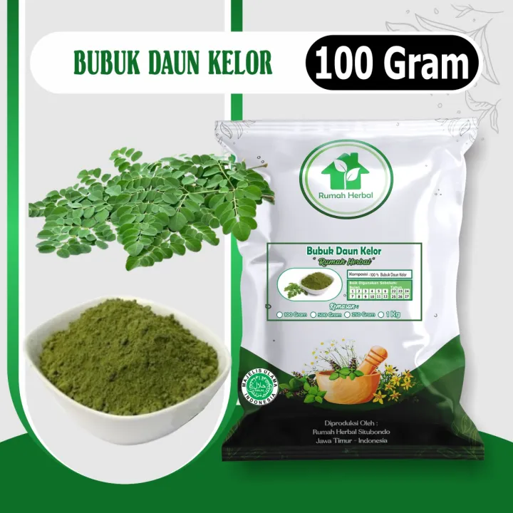 Bubuk Daun Kelor Moringa Kemasan 100 Gram Lazada Indonesia