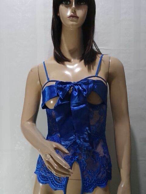 Lingerie Sexy Teddy Lingerie Sexy Open Breast N V Biru SLT 120