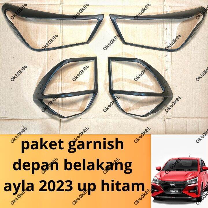 Paket Garnish Depan Belakang Ayla 2023 2024 2025 Hitam Dop Lazada