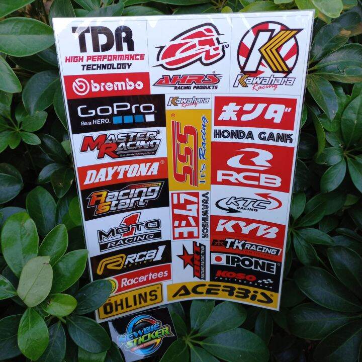 Sticker Pack Racing A Sss Honda Gank Rcb Brt Moto Ktc Ohlins