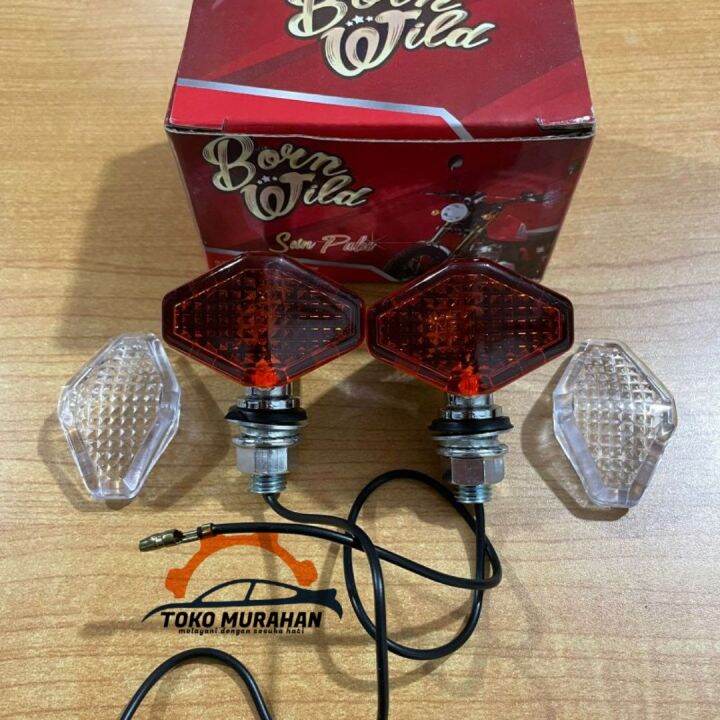 Lampu Sein Sen Riting Reteng Diamond Besi Chrome Universal Vario Pcx