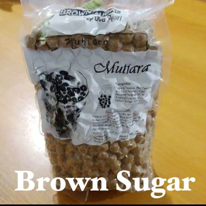 Bubble Tapioka Pearl Boba Aneka Rasa Kemasan 1kg Varian Brown Sugar