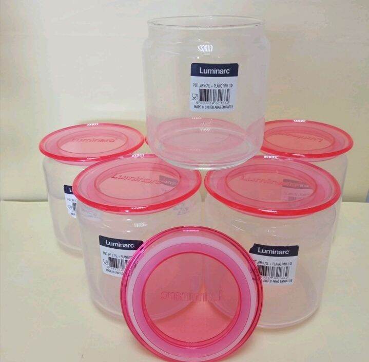 Luminarc Pcs L Rondo Glass Jar Balang Kuih Raya Bekas Biskut