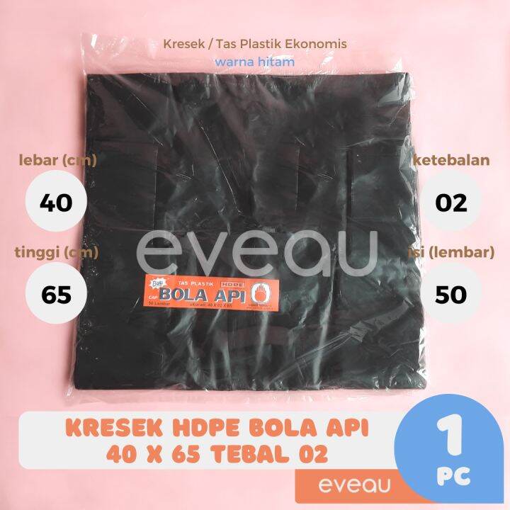 Kresek Kantong Plastik Tas Belanja Cap Bola Api HDPE 40 X 65 Cm