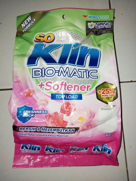 So Klin Soklin Bio Matic Softener Detergen Bubuk Top Load Lazada