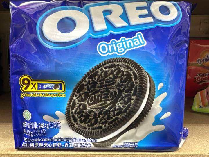 OREO CHOCOLATE SANDWICH COOKIES WITH VANILLA FLAVORED CREAM ORIGINAL 9