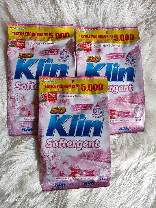 Soklin Deterjen Bubuk 5000 Sakura Strawberry Deterjen Bubuk