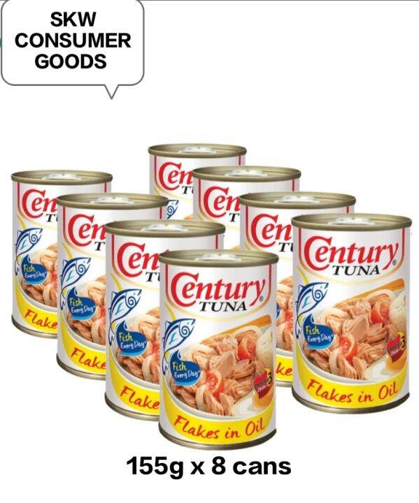 SKW Century Tuna Flakes In Oil 155g X 8 Cans SKW CONSUMER GOODS