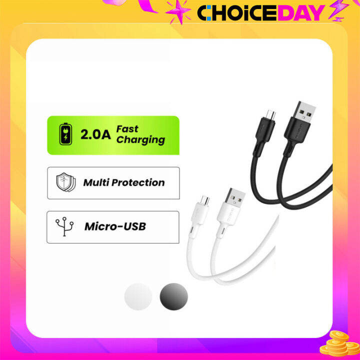 ORAIMO Data Cable Type C Micro USB Lightning 5V 2A Panjang 1m Kabel