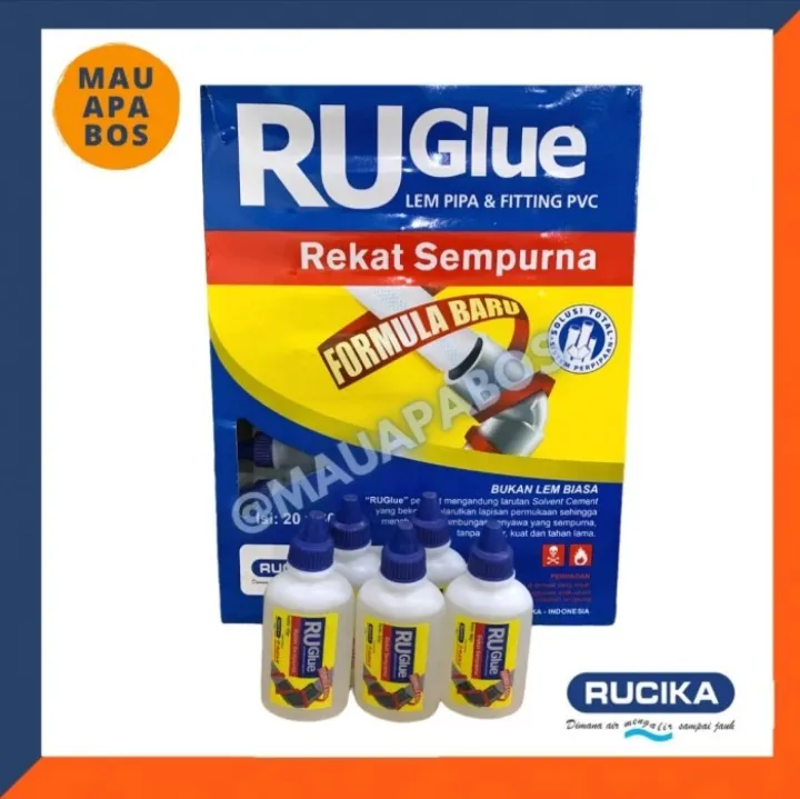 Lem Pipa Pvc Rucika Lem Pvc Botol Ruglue Gr Lazada Indonesia