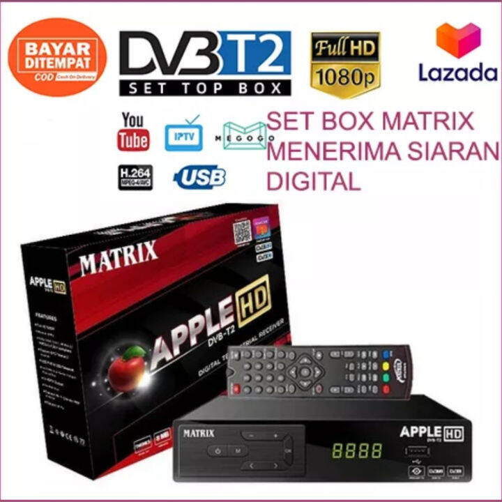 SET TOP BOX DIGITAL UNTUK TV TABUNG STB TV DIGITAL MATRIX APPLE DAN