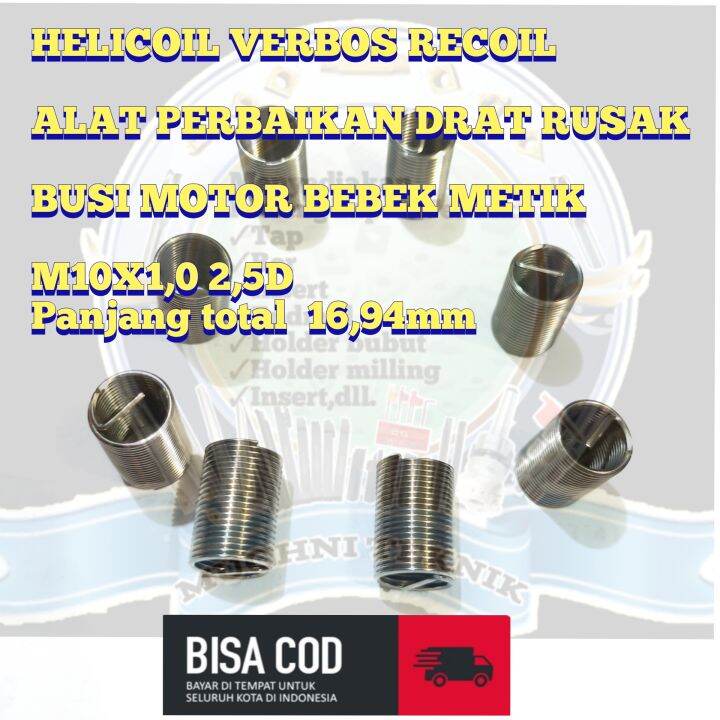 Recoil Verbos Alat Perbaikan Drat Rusuk Busi Motor Bebek M X D