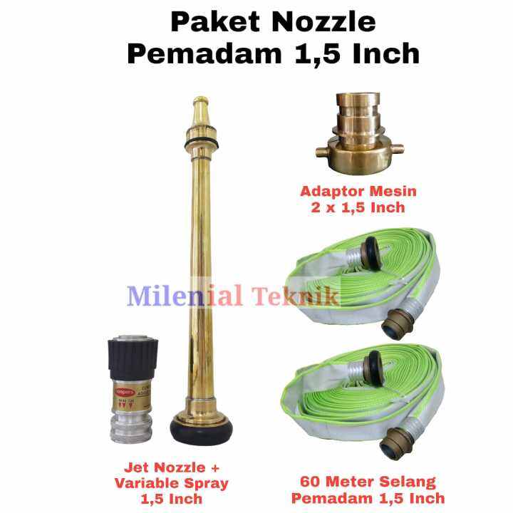 Paket Nozzle Sprayer Pemadam Kebakaran 1 5 Inch Komplit Selang Pemadam