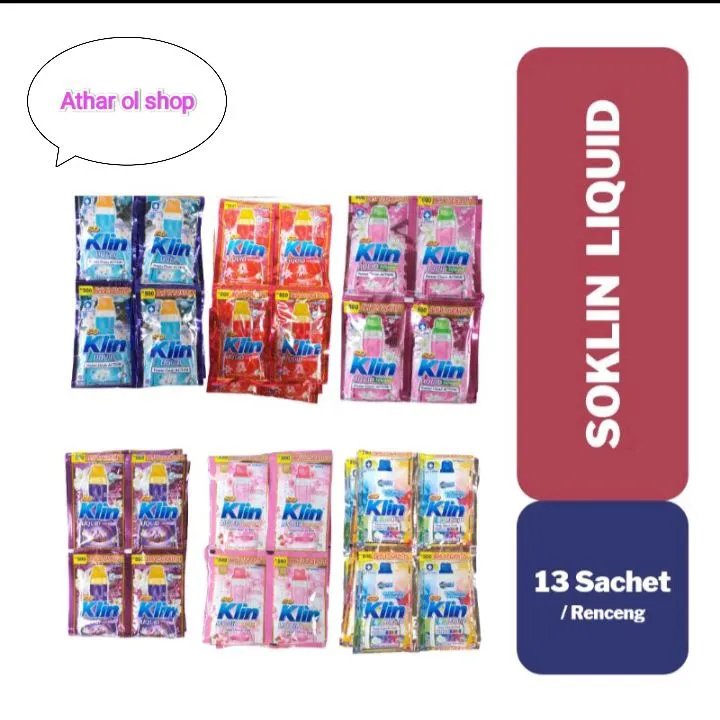 Soklin So Klin Liquid Detergent Cair All Variant Warna Isi Sachet