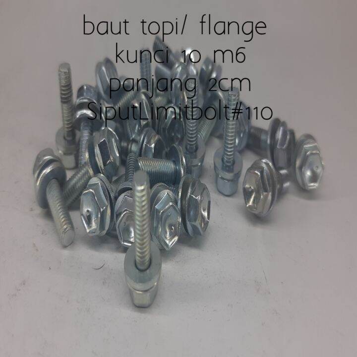 Baut Topi Flange Kunci M Panjang Cm Lazada Indonesia