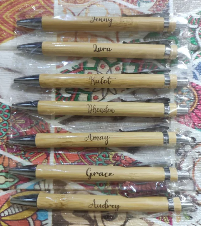 Personalized Bamboo Ballpen With Laser Engrave Lazada PH