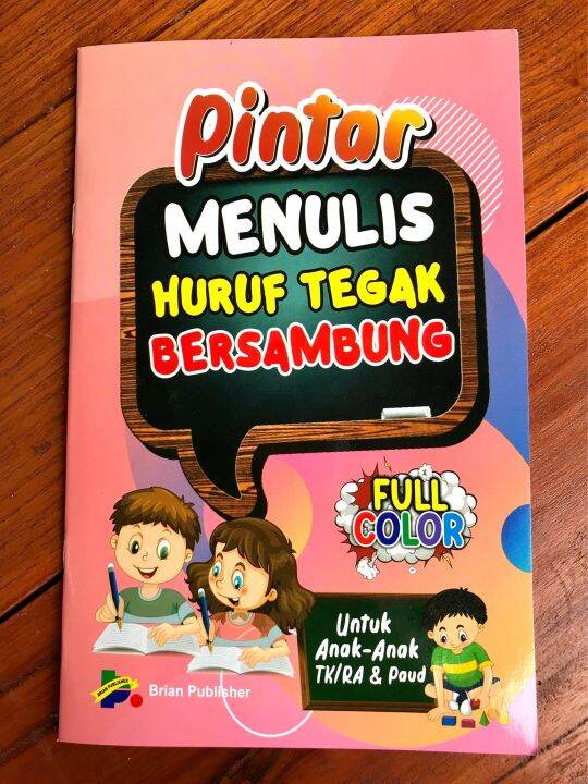 BUKU TK PAUD Pintar Menulis Huruf Tegak Bersambung Brian