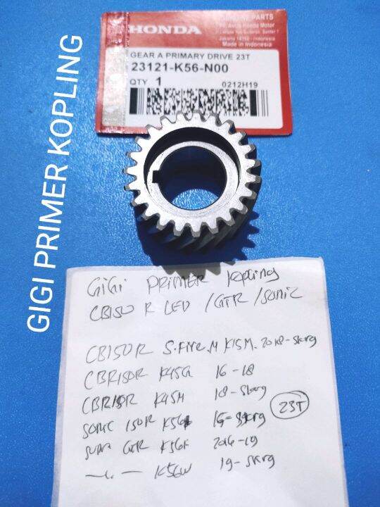 GEAR A PRIMARY DRIVE 23T GIR GIGI PRIMER KOPLING CB150R STREETFIRE