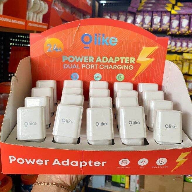 Power Adapter Olike C202 Dual Port Charger Batok Casan 2 4A Lazada