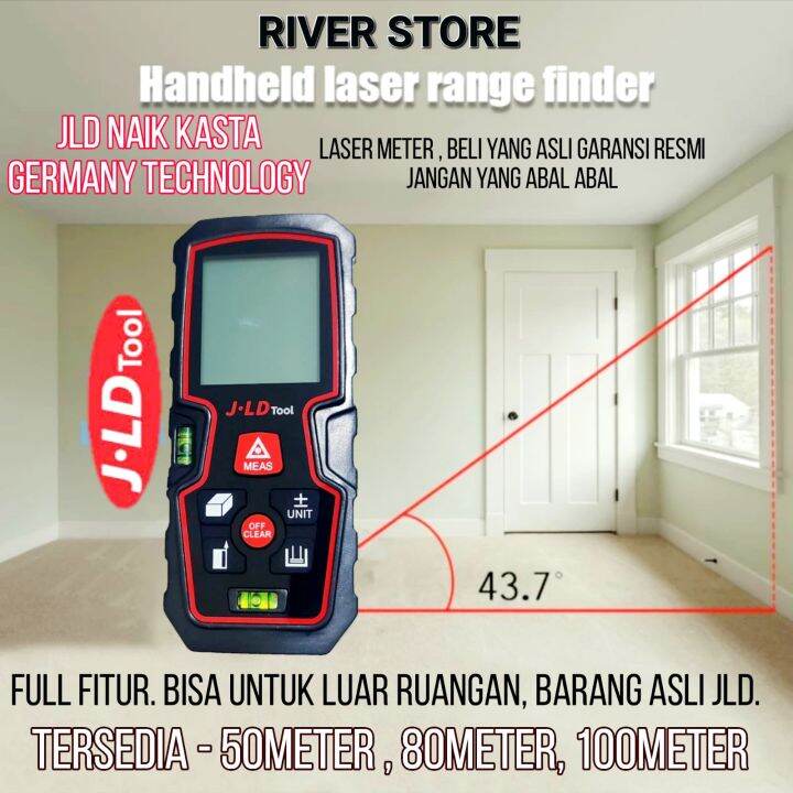 Meteran Laser Digital JLD Distance Varian 50m 80m 100m Laser Meter