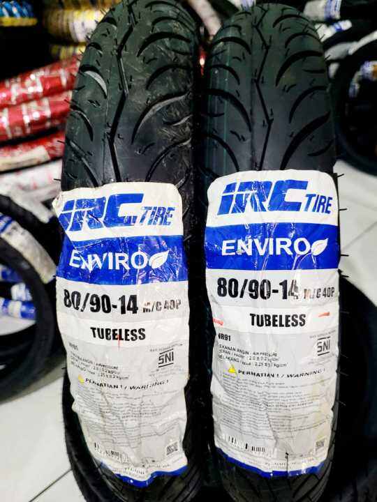 Ban Tubeless Motor Matic IRC NR91 Ring 14 Enviro Ukuran 80 90 14 Bonus