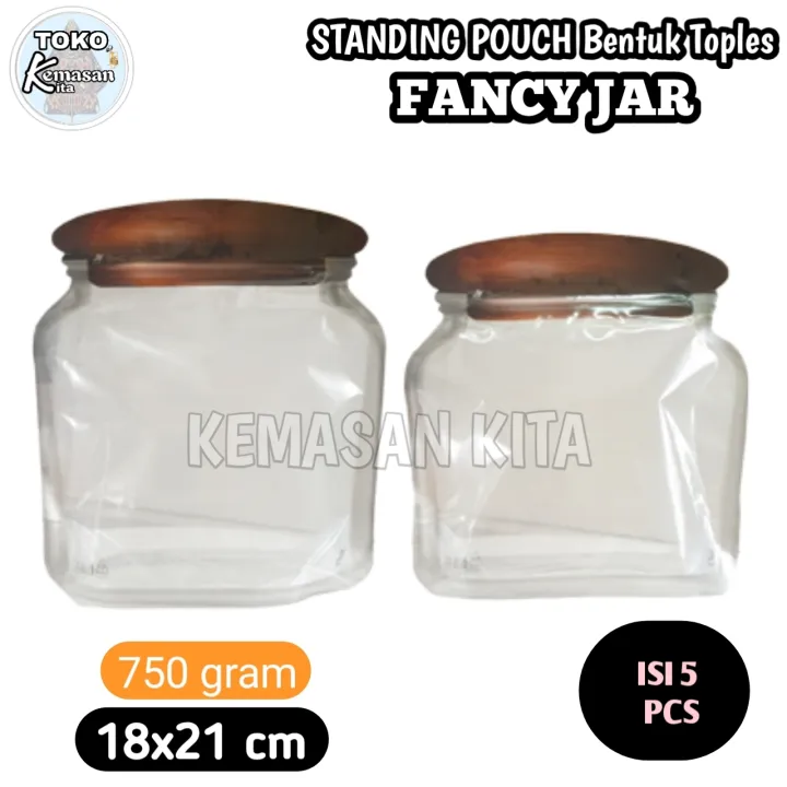 Isi Pcs Kemasan Fancy Jar Gram Plastik Klip Standing Pouch Model