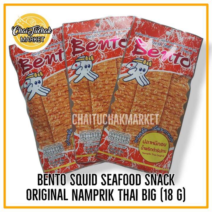 Big Pack Bento Squid Seafood Snack Namprik Grams Thai Original