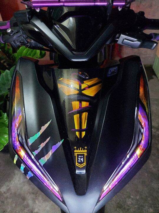 HONDA CLICK V2 KILAY EYELINE TINT STICKER WITH ACTUAL PHOTO INSTALLED