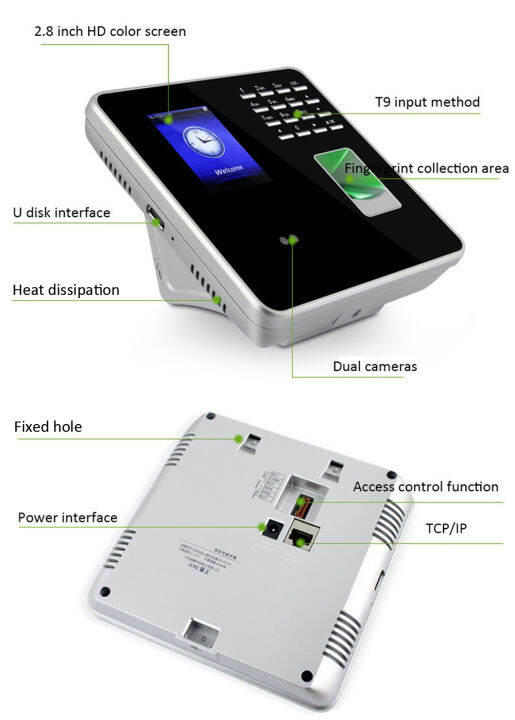 ZK3969 Biometric Face Recognition Fingerprint Time Attendance Machine