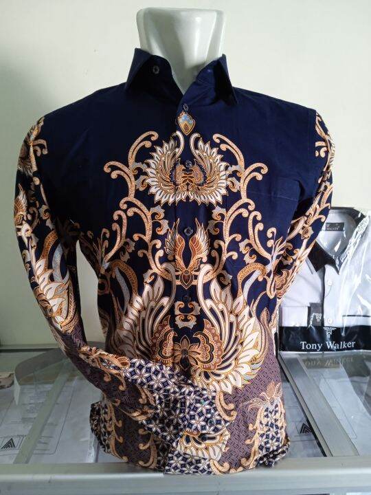 Kemeja Alisan Batik Lengan Panjang Slimfit Lazada Indonesia