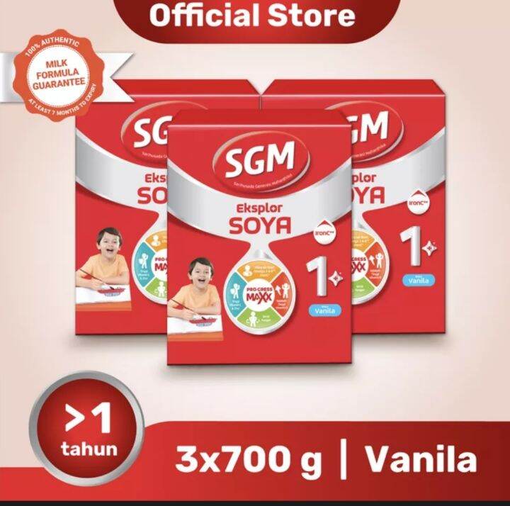 SGM Eksplor SOYA 1 Pro GressMaxx Susu Pertumbuhan Vanila Madu Box