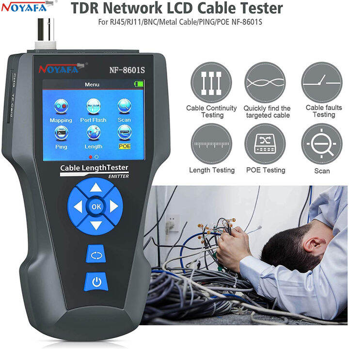 Noyafa Nf S Cable Tester With Poe Ping Function Lan Measure Tester