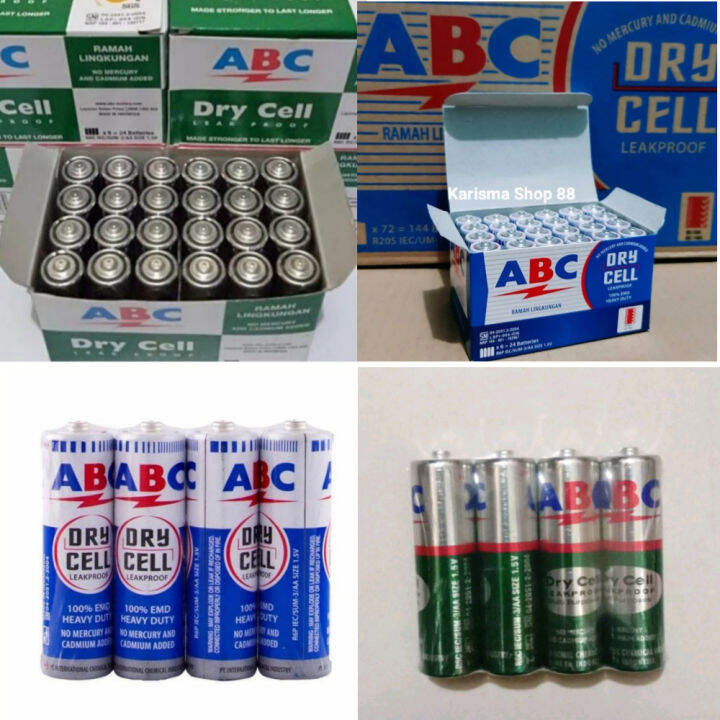 BATRE BATERAI BATTERY ABC AA WARNA BIRU DAN HIJAU ISI 24 PCS 1 PACK 1 5