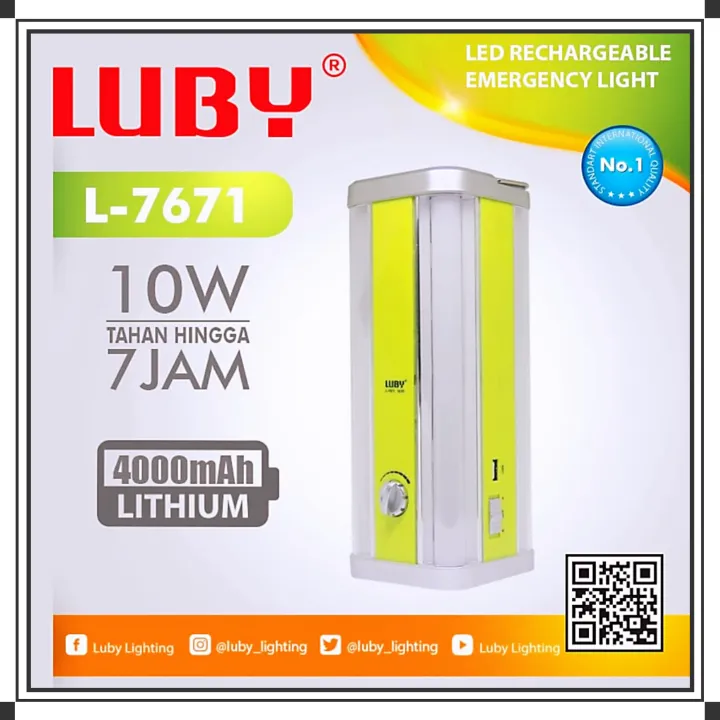 Lampu Led Rechargeable Emergency Light Luby L Lazada Indonesia