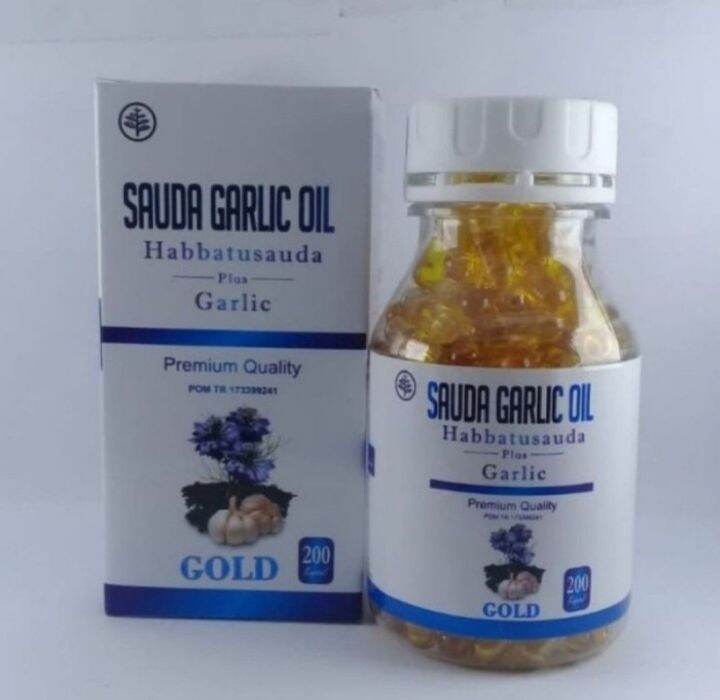 Sauda Garlic Oil Habba Garlic Isi 200 I Habba Garlic Oil Gold Isi 200