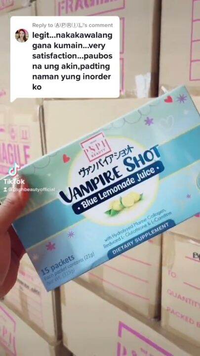 Vampire Shot By PSPH Beauty Slimming And Whitening Juice Cranberry And