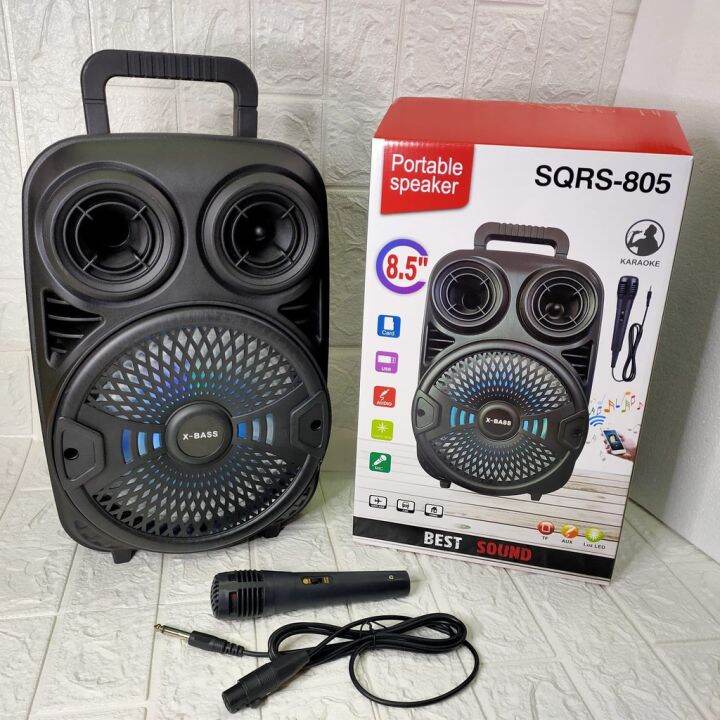 SPEAKER BLUETOOTH 8 INCH GRATIS MIC KARAOKE DAN REMOTE SALON AKTIF