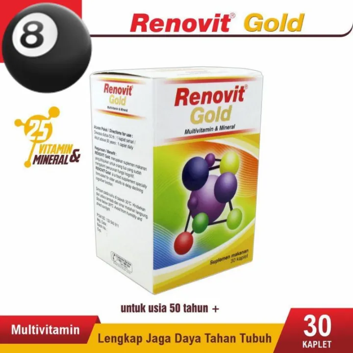 Renovit Gold Isi Kapsul Original Multivitamin Khusus Usia Ke