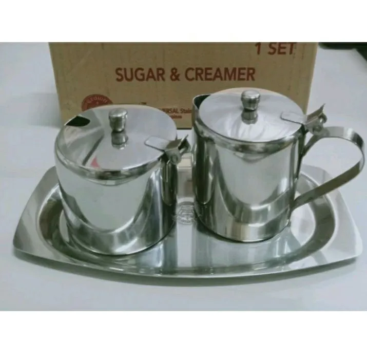 Sugar Creamer Set Universal Stainless Steel Lazada Ph