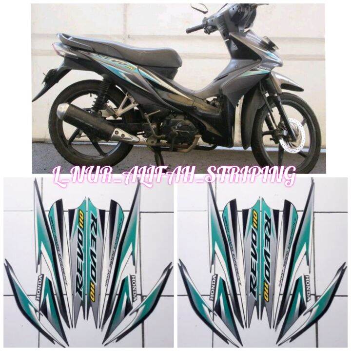 STIKER STRIPING LIS LES POLET BODY MOTOR HONDA REVO ABSOLUTE CW 2010