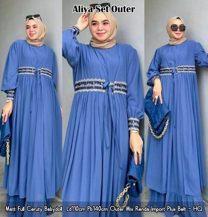 Aliya Set Outer Ceruty Babydoll Premium Lazada Indonesia