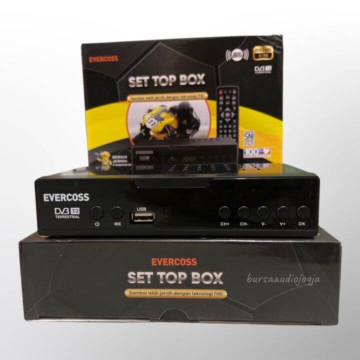 Evercoss Stb Set Top Box Pro Tv Digital Receiver Fhd Garansi Resmi