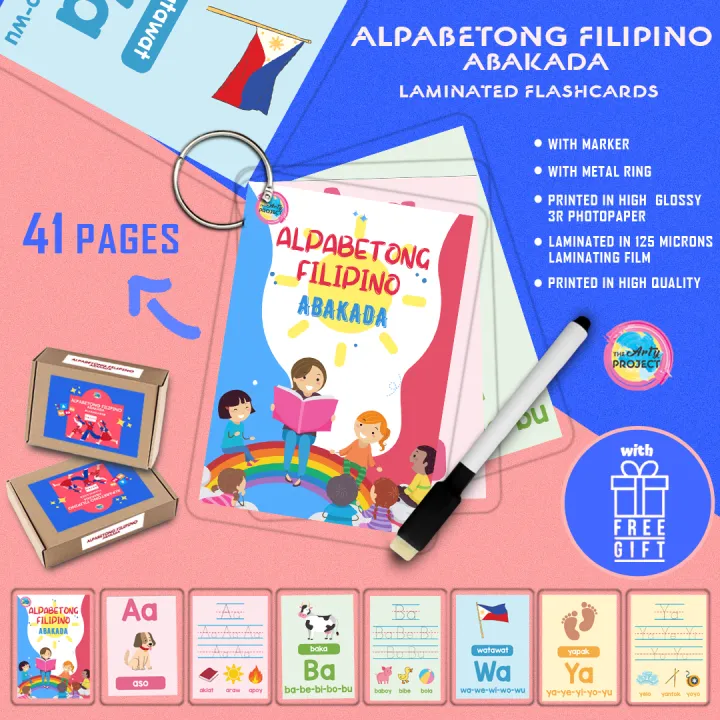 ALPABETONG FILIPINO ABAKADA LAMINATED FLASHCARDS WITH TRACING Lazada PH