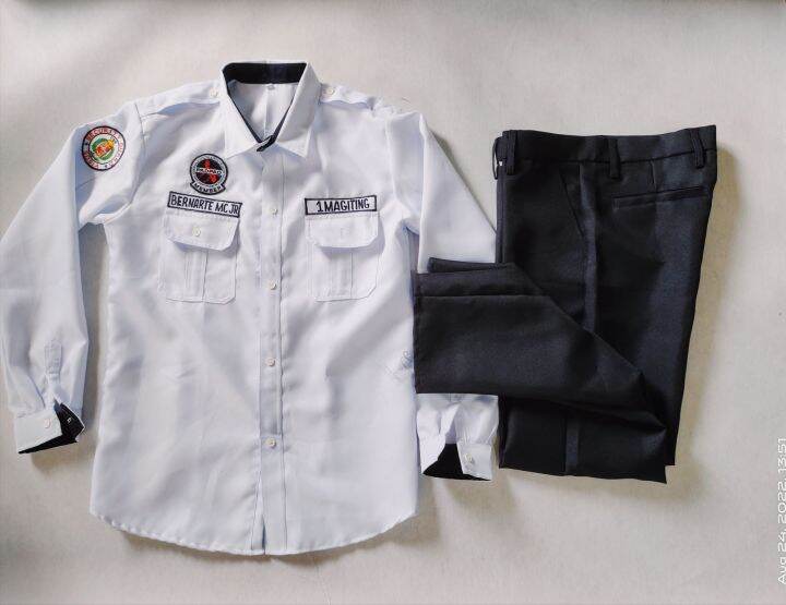 SECURITY GUARD UNIFORM TERNO WITH PATCHES SOSIA PADPAO NAME CLOTHS