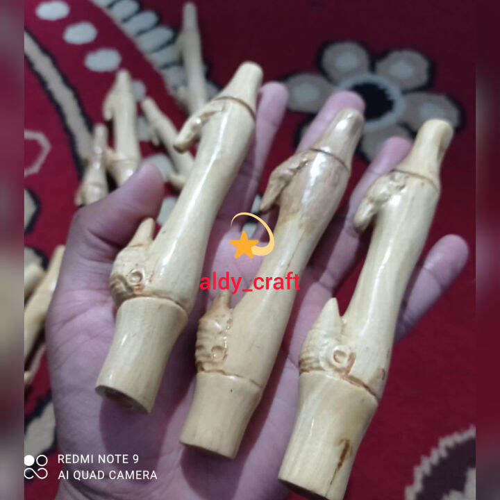 Once Pipa Rokok Kayu Kemuning Gading Model Bambu Petuk P Cm Lazada