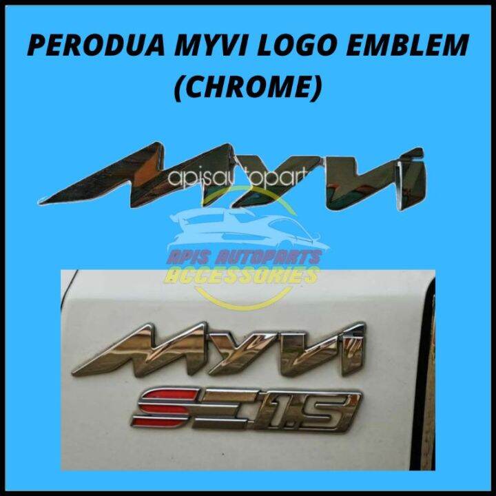 PERODUA MYVI EMBLEM LOGO CHROME Lazada