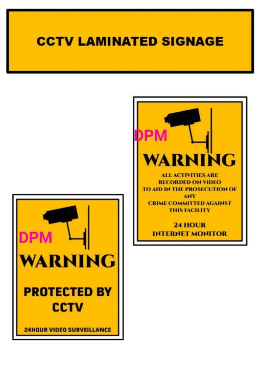 CCTV Laminated Signage A4Size Lazada PH