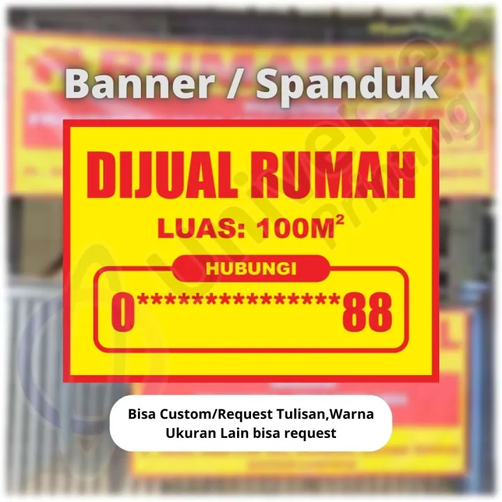 Banner Rumah Dijual Spanduk Rumah Disewakan Bangunan Lazada Indonesia