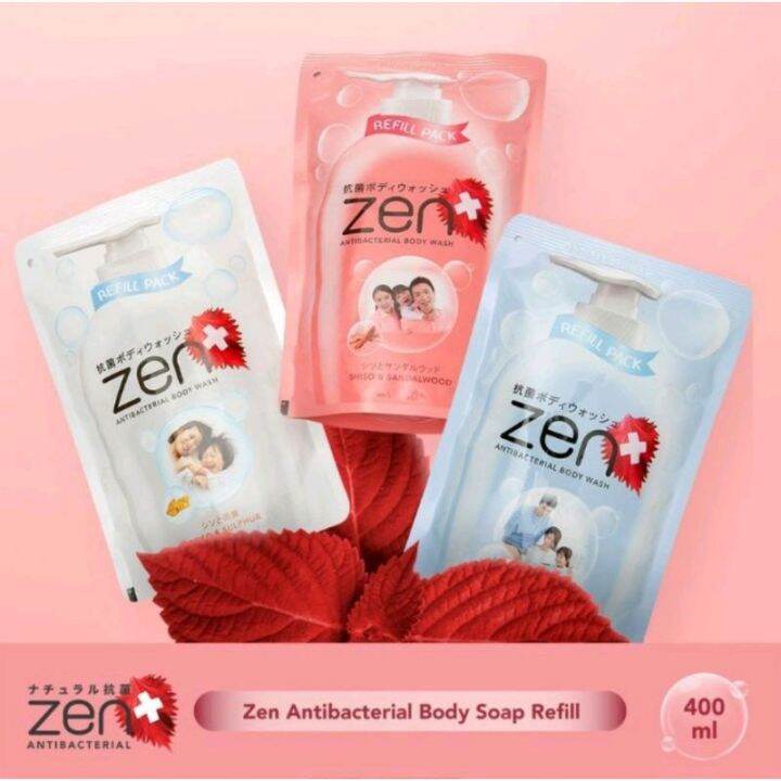 Zen Antibacterial Body Wash Refil Ml Shiso Sulfur Sandawood Sabun