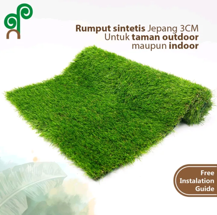 RUMPUT SINTETIS JEPANG METERAN 1M X 1M TEBAL 3 CM BUAT TAMAN DAN